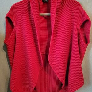 The Limited Women's Vibrant Red Open Front Cardigan Sweater